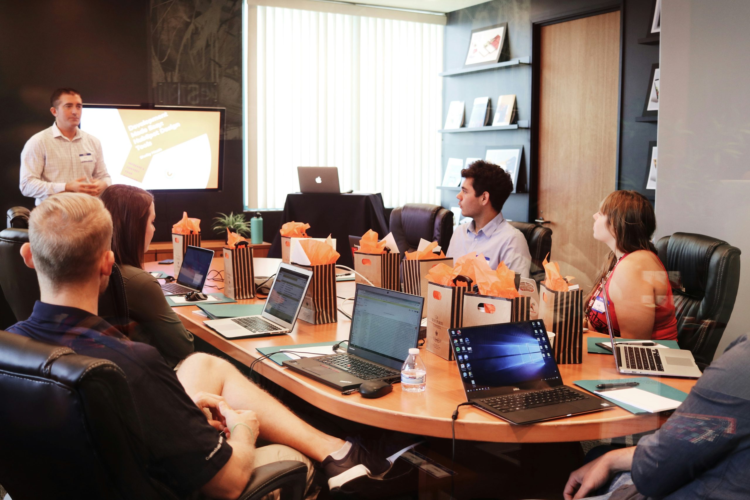 Sales team meeting